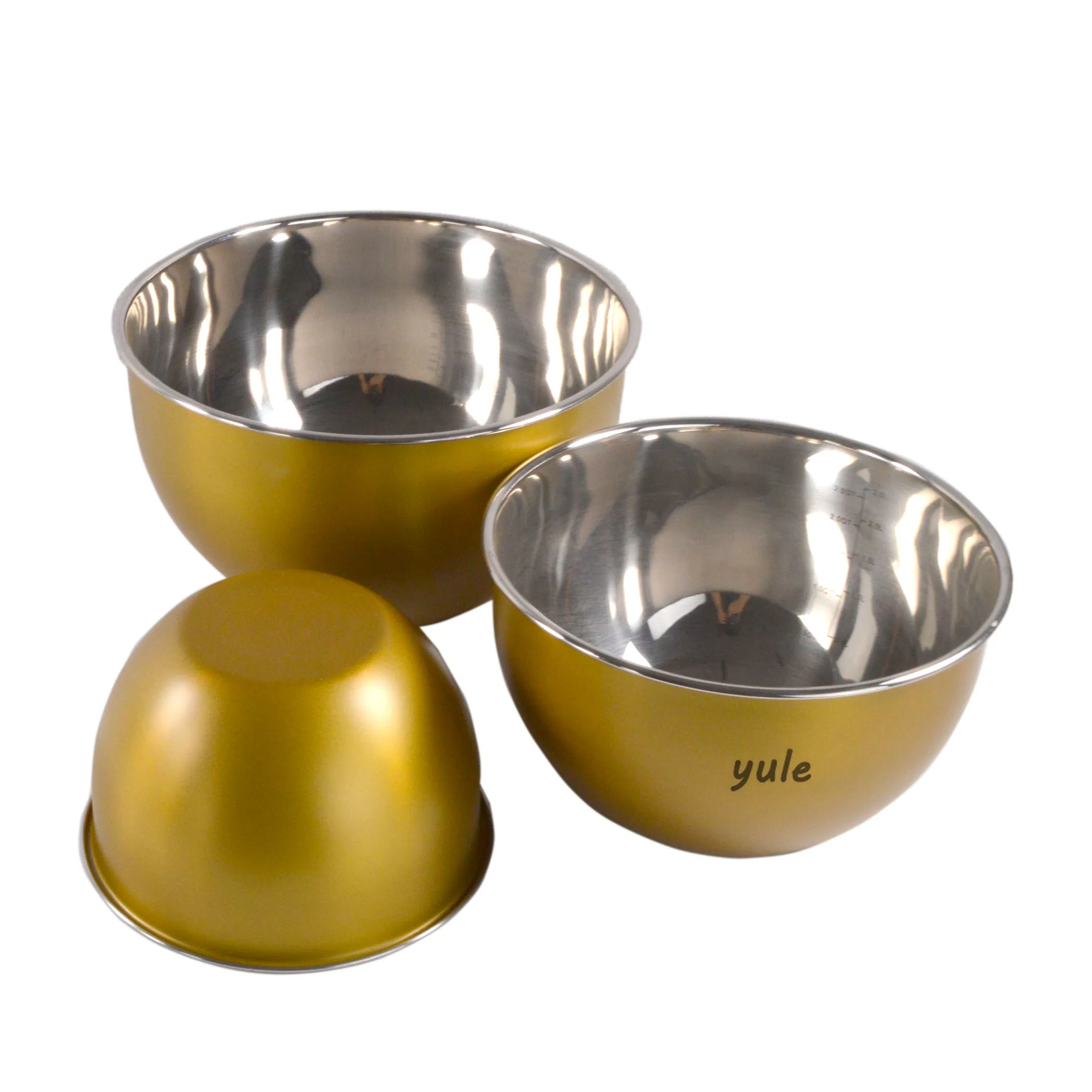 Wholesale Golden Sustainable Mixing Bowl 304 201 Stainless Steel Salad Bowl Whisking Bowl