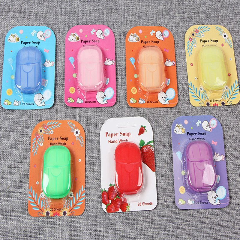 Mini Disinfecting Soap Slice Disposable Washing Hand Paper Soap Sheets Natural Portable Toilet Travel Soap Paper Sheet