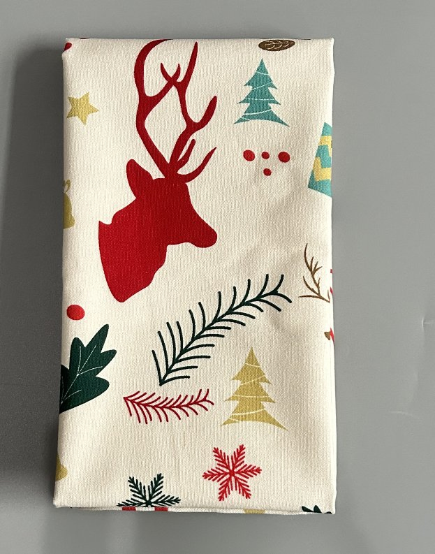 Custom Digital Printed Christmas Napkins Tea Towels