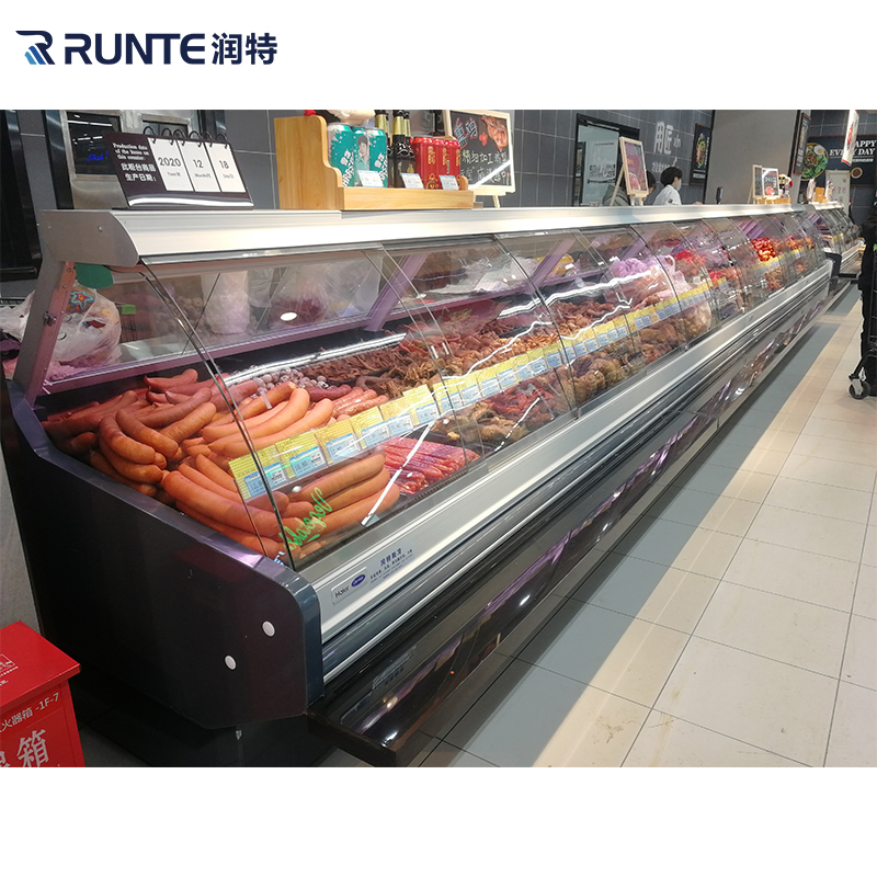 Refrigerated Delicatessen Freezer Refrigeration Counter Deli Showcase for Supermarket Display Cooler