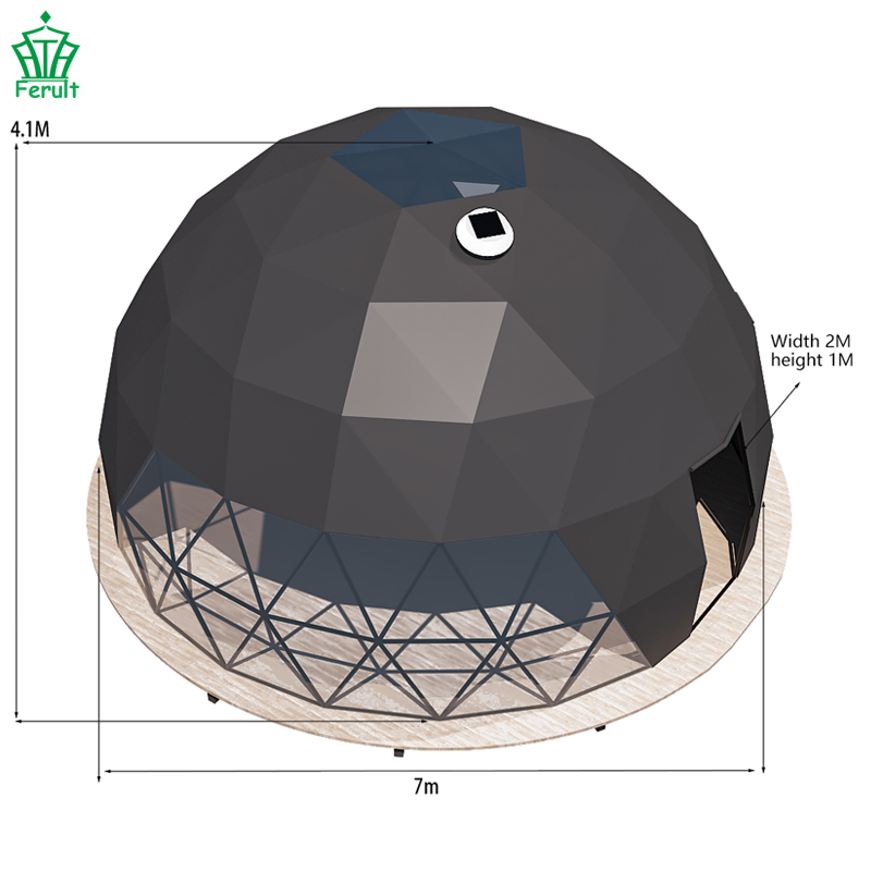 Storm-Resistant Dome Glamping Tent with Reinforced Steel Frame