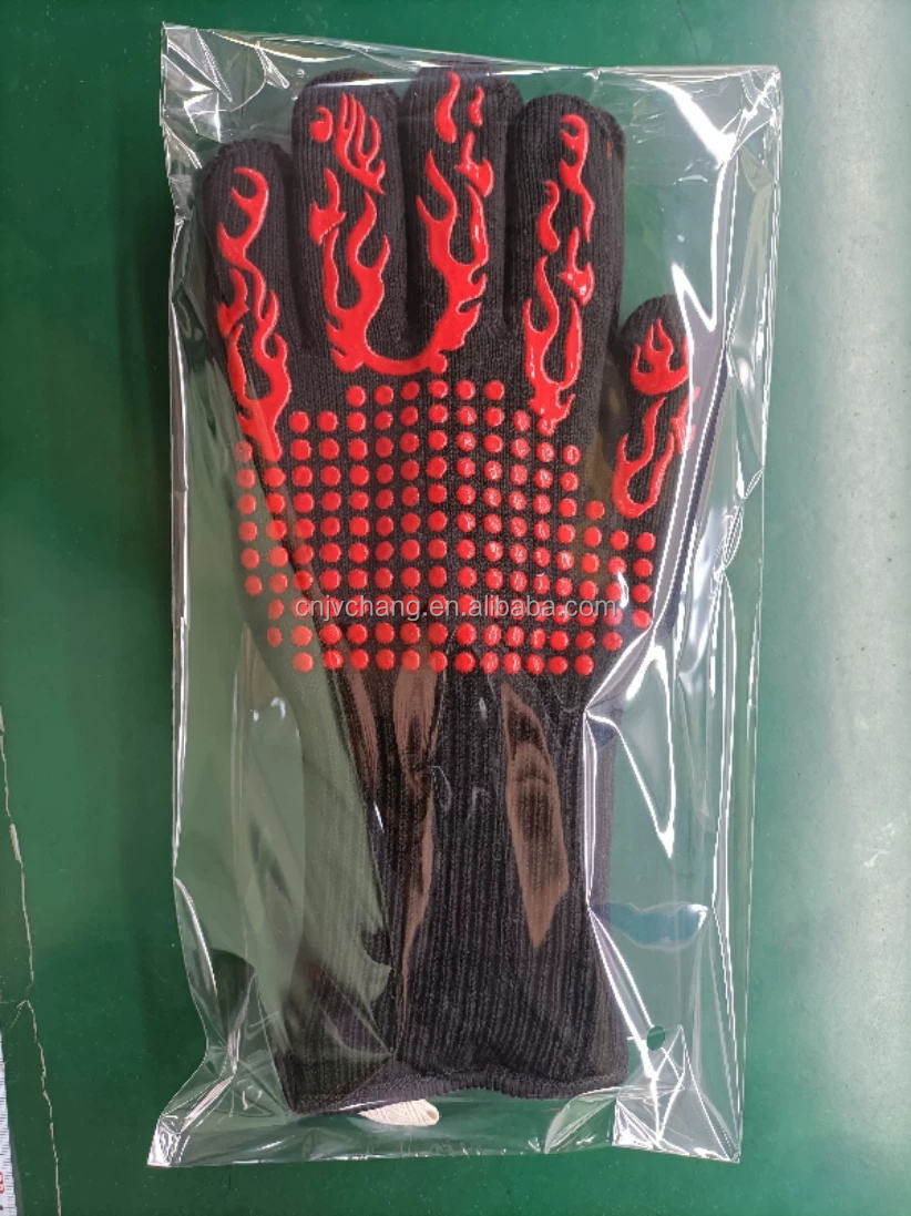 Good Quality BBQ Oven Gloves Heat Resistant Mitten Pizza Oven Gloves with Long Protective Sleeves Perfect for Kitchen Barbecue
