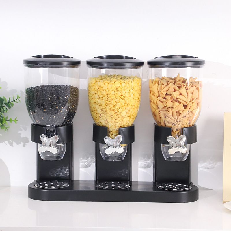 Cereal Dry Food 3 Pieces Snack Organizer Containers Dry Food Dispenser Storage with Lids for Kitchen