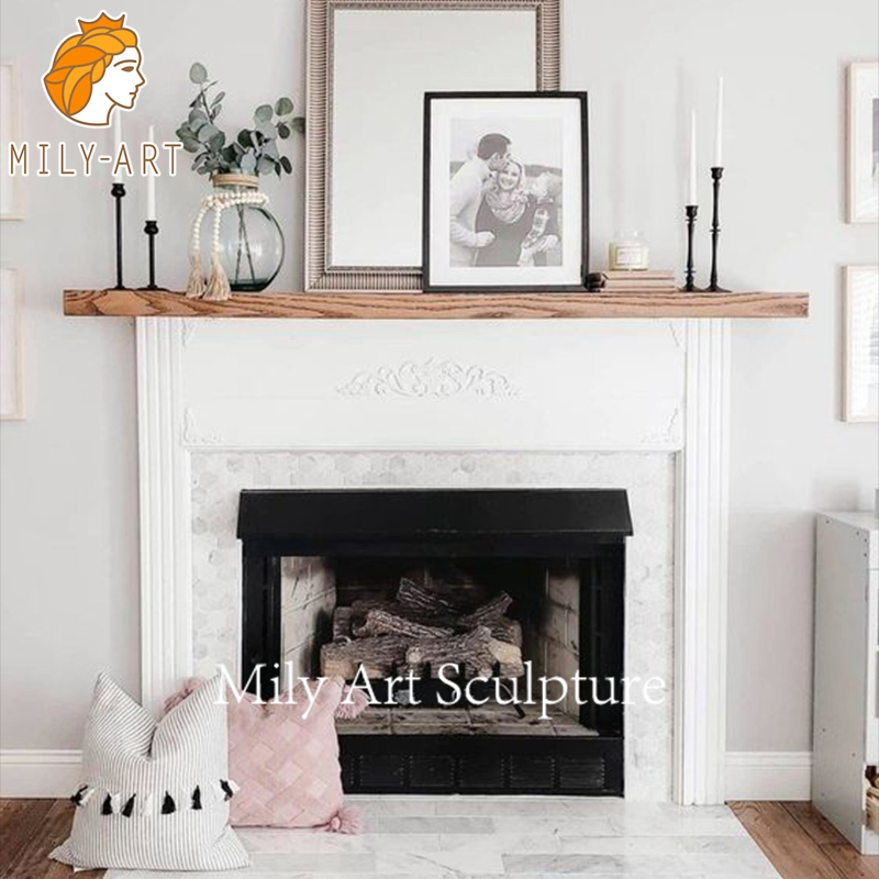 Modern Home Decor Natural Marble Fireplace Mantel