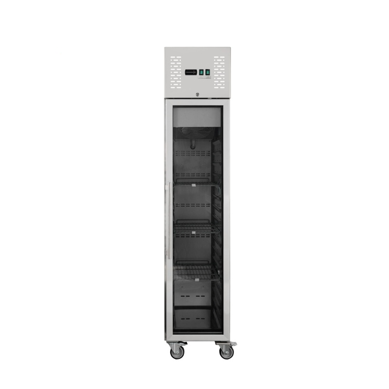 Glass Door Commercial Kitchen Gn1/1 Upright Freezer