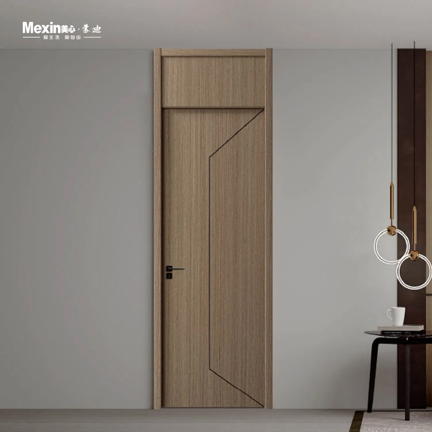 Mexin Wholesale Walnut Wood Security Entrance Wooden Door Increase in Height for Interior Exterior Door