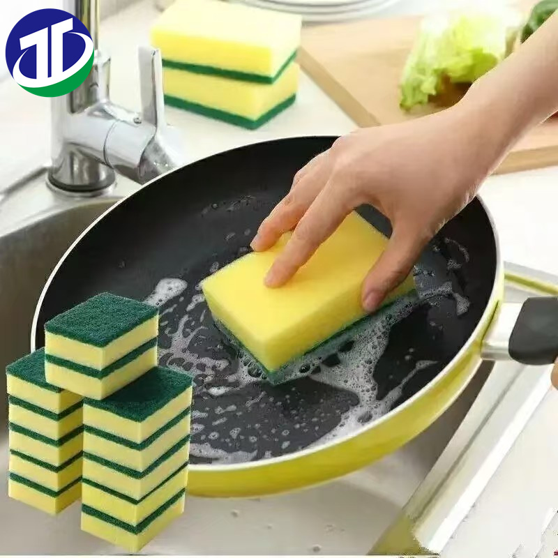 Eco Non-Scratch Dish Scrub Sponges for Cleaning Scouring Pad