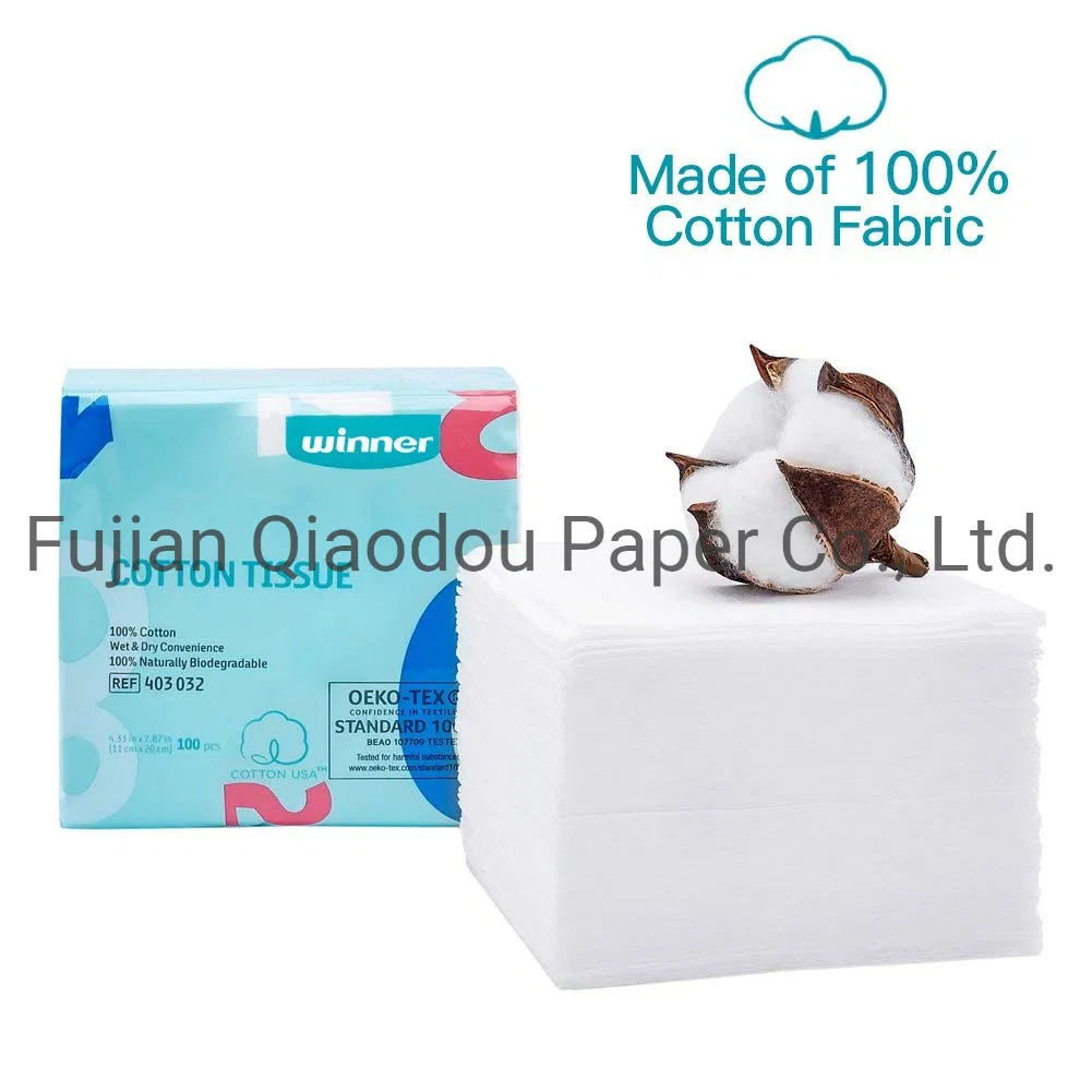 Wholesale Disposable Cotton Tissue Dry Paper Towel High Quality Super Soft for Face Hand Butt