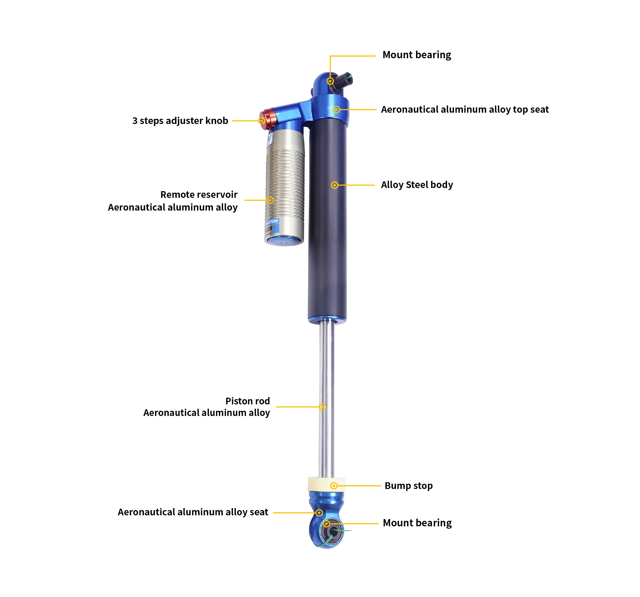 Регулируемые внедорожные амортизаторы DN для Toyota 4Runner