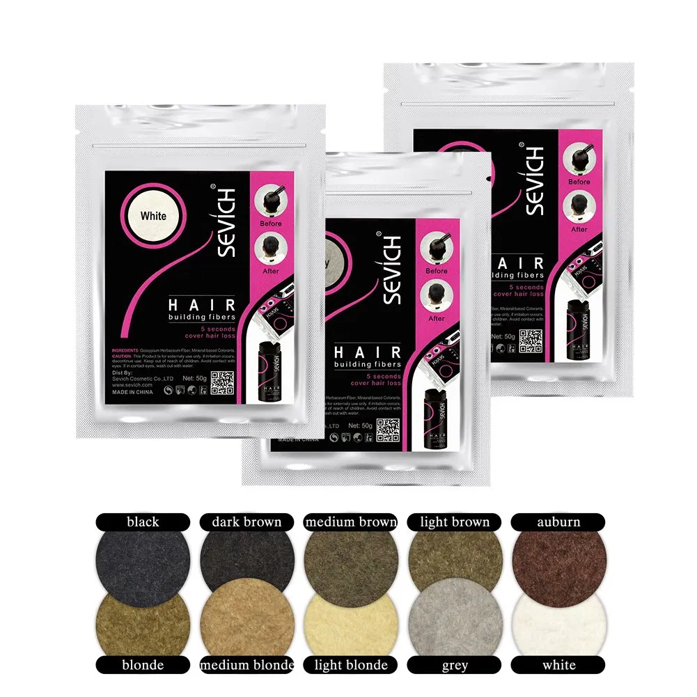 Private Label Hair Regrowth Treatment Hair Fiber 25g Refill Pack