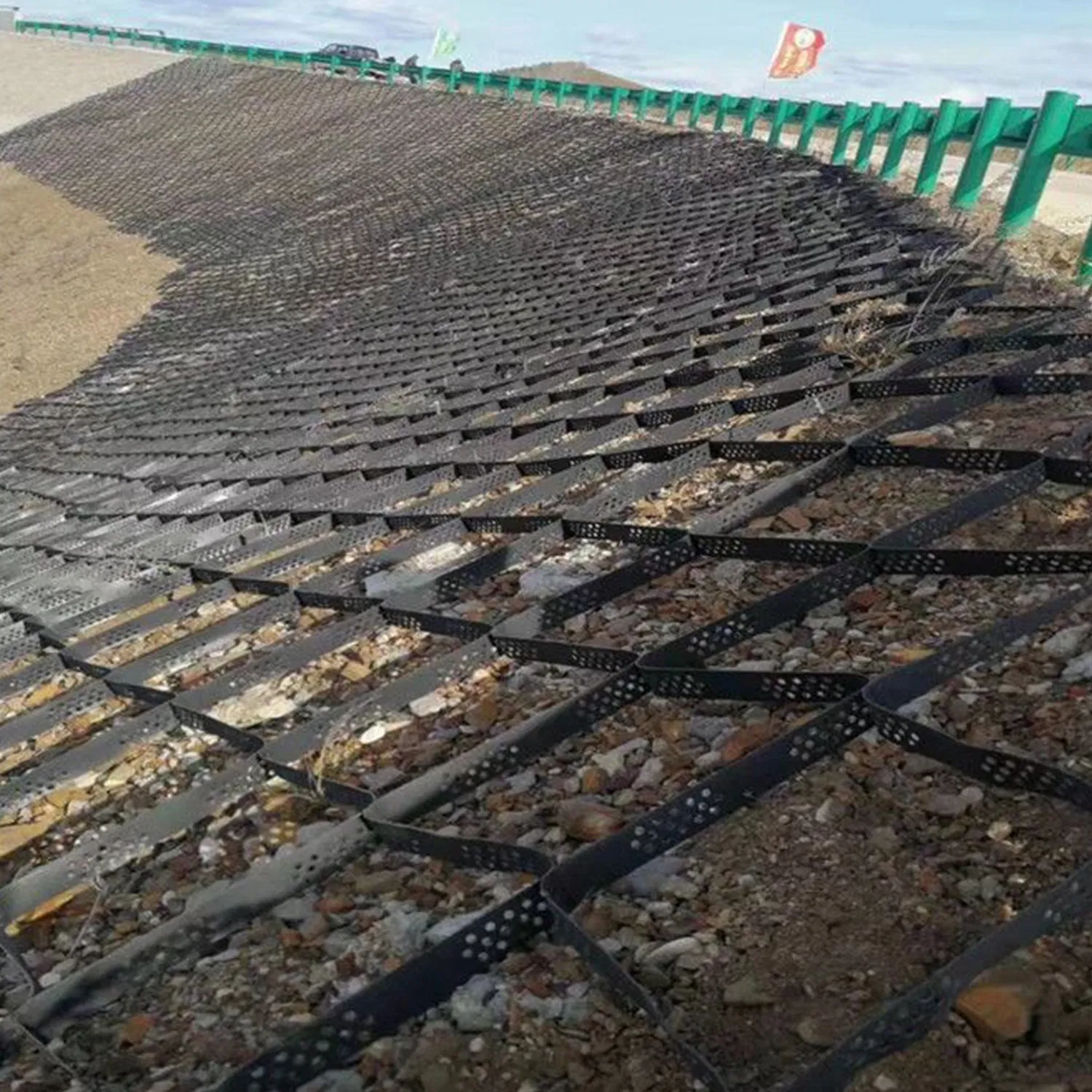 Geocell Room for Grass Planting and Greening in River Regulation