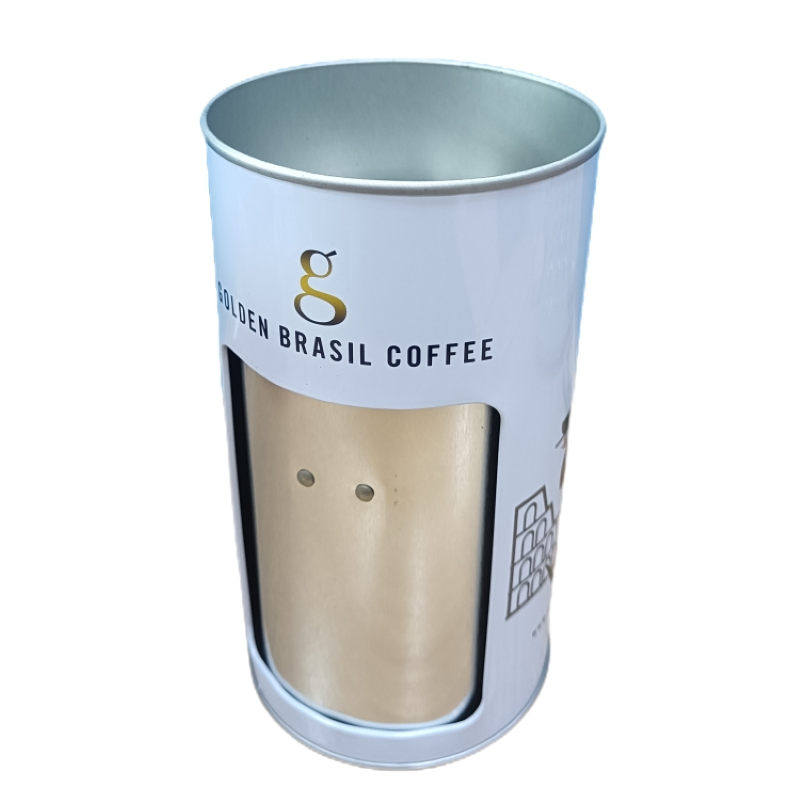 Unique Spring Press Feature Round Cola Tin Shape Tissue Holder Napkin Box