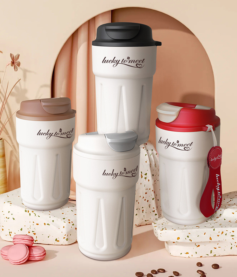 Wholesale 2024 Custom Gradient Color Stainless Steel Car Coffee Cup New Design Water Bottles