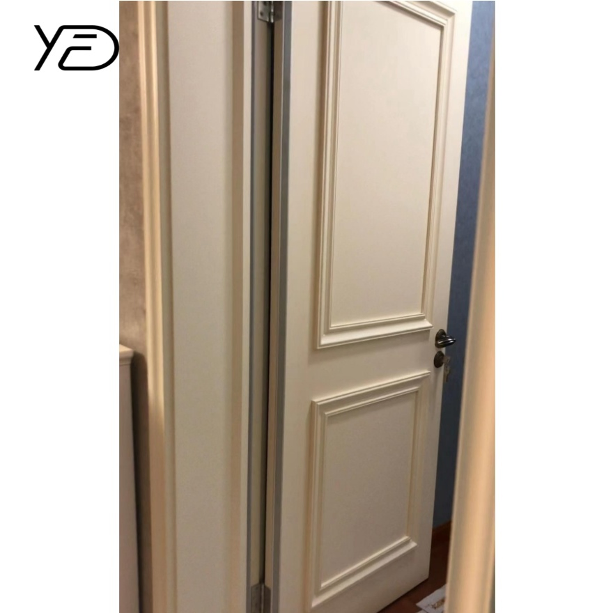 North America Modern Interior Moulded PVC Door 2 Panel Wooden Hollow Core Doors for Houses
