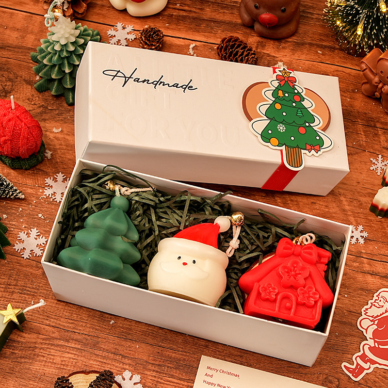 Snowman/Reindeer Themes Handmade Christmas Candle Collection High Quality Gift