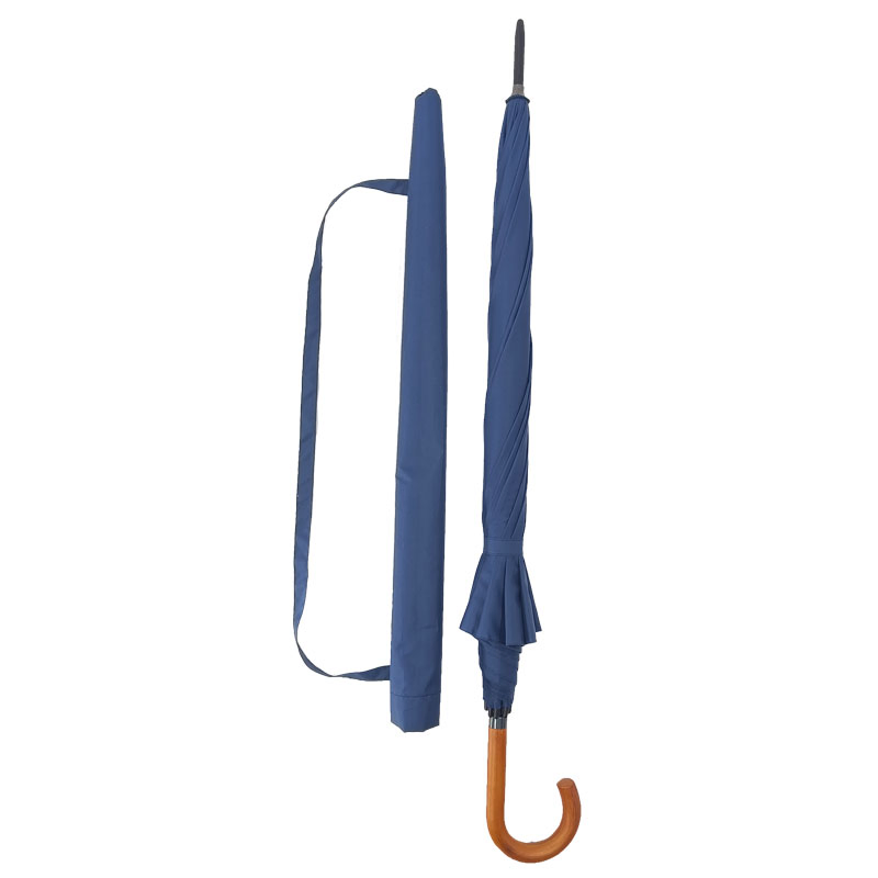 Navy Blue High Quality Golf Umbrella Black Fiberglass with Two Bones Large Windproof Auto Open Golf Umbrella