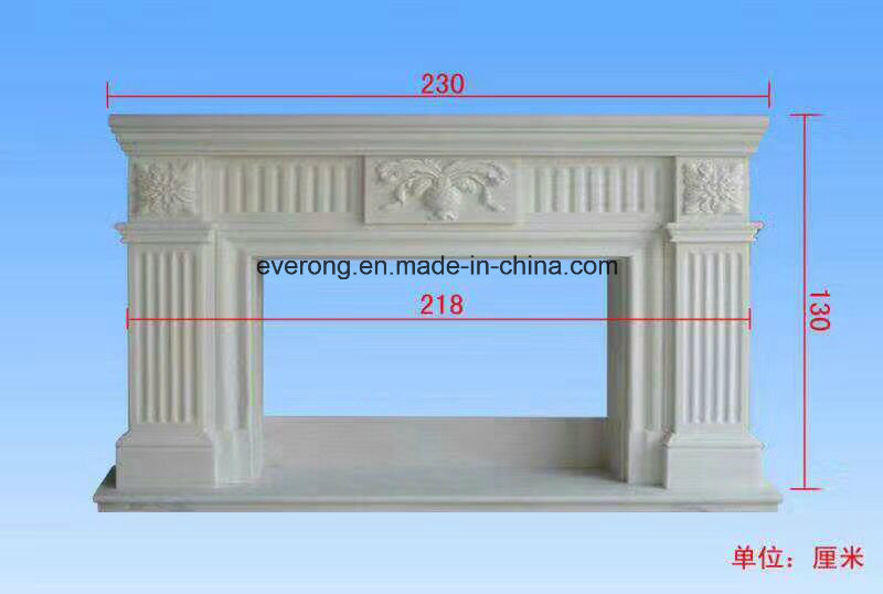European Style Sandstone/White Marble/Travertine Carved Fireplace for Home Decorations