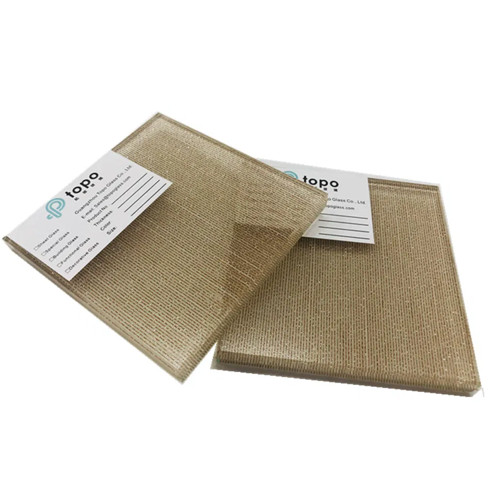 6mm + 6mm Fire Resistant Wired Bulletproof Glass for Curtain Wall (PLW-TP)
