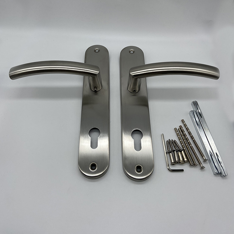 SSS Stainless Steel Plate Door Lock Handle