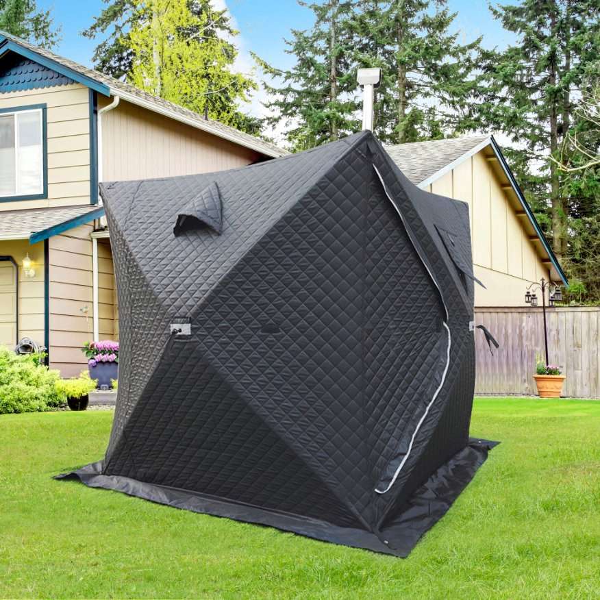 Уличная баня-палатка на дровах на 4 человека