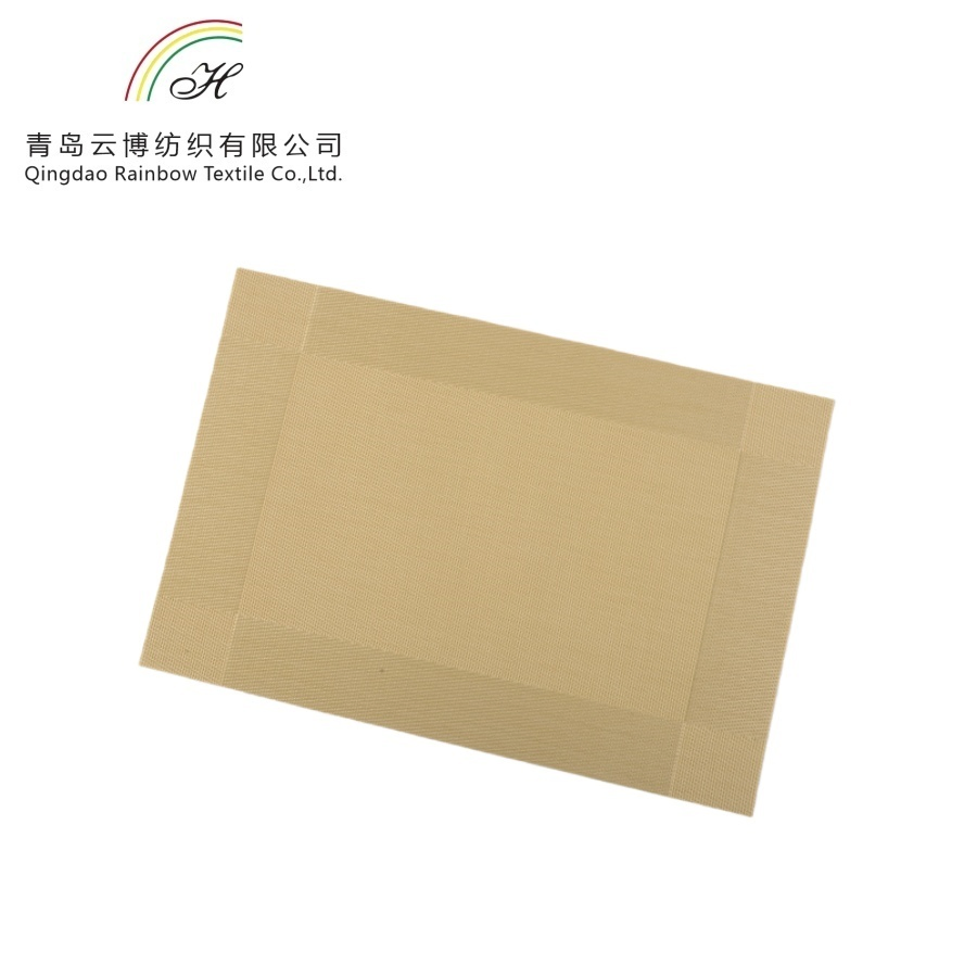 PVC+Polyester Waterproof Non-Slip Insulation Table Mats Placemat Factory Price Kitchen Dining