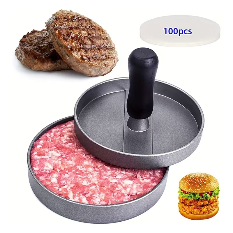 Compact Nonstick Hamburger Press for Easy Home Cooking