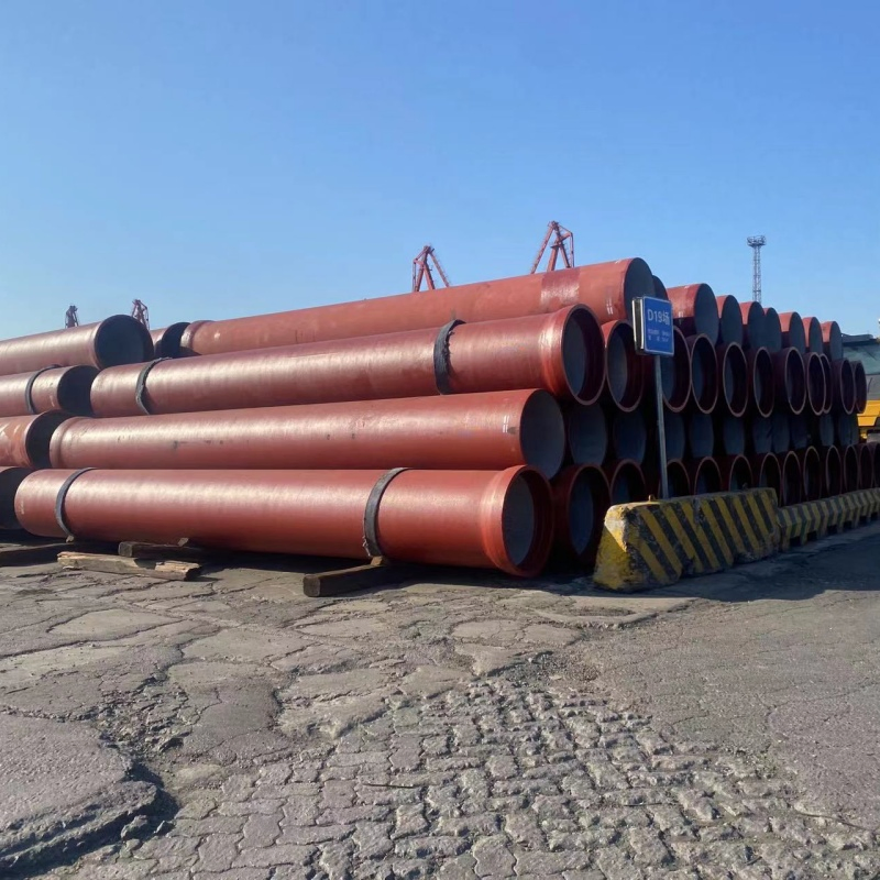 C40 Ductile Iron Pipe: Red-Coated Sewage Transport Pipeline for Municipal Projects