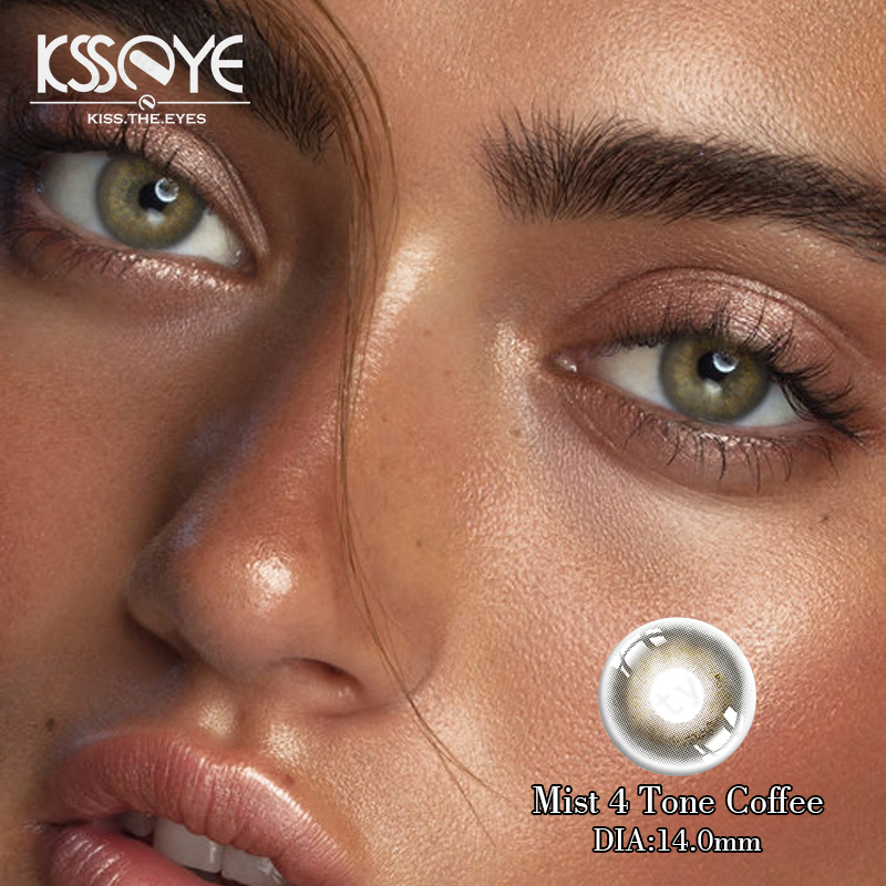 Ksseye Wholesale Price Natural Grey Color Contact Lens Eye Contacts Factory Colorful Soft Lady Cosmetic Contact Lenses
