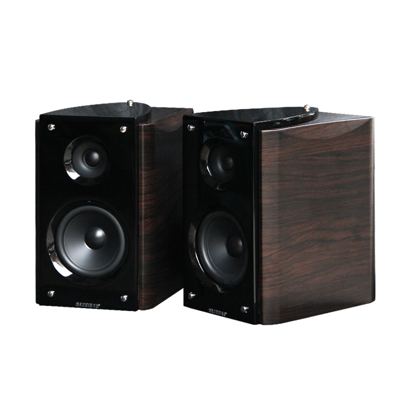 Home Theater Bookshelf HiFi Passive Speakers 2-Way Surround Sound Piano Finish Box