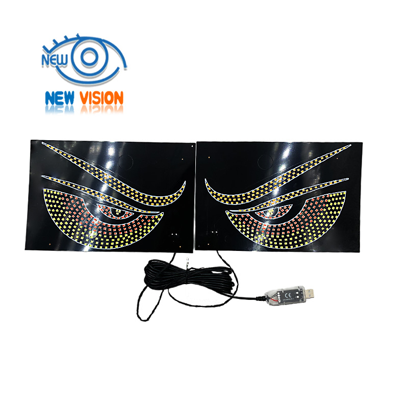 Анимированный экран-глаза для заднего стекла автомобиля