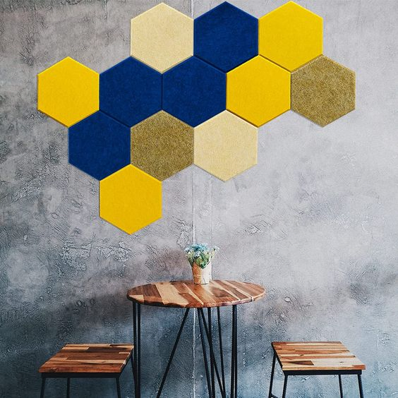 Hexagon Wall Panel Polyester Felt Acoustic Panel