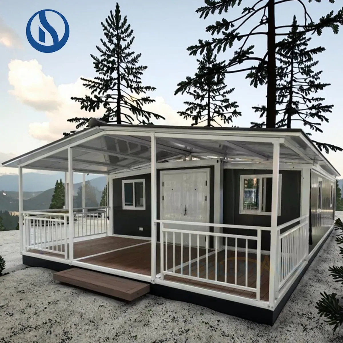 Honlu Folding House Expandable Modular Home 20FT 40FT Prefab House Expandable Container House Home Office