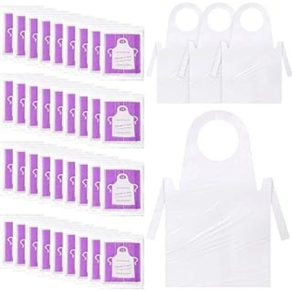 12PCS Disposable Cooking Apron Waterproof with Customizable Size Options