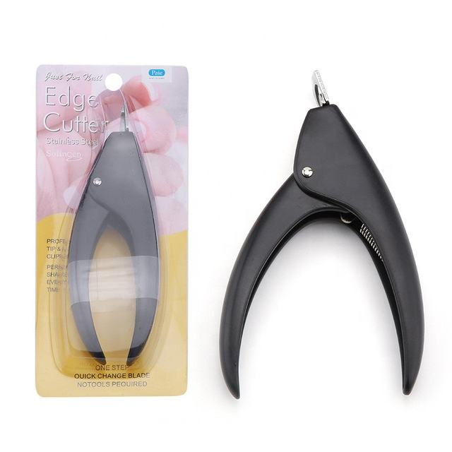 Nail Clipper Nippers French Style Black/Pink/Sliver U Shape Nail Tip Edge Cutter Scissors False Nail Nipper Clipper and Trimmer