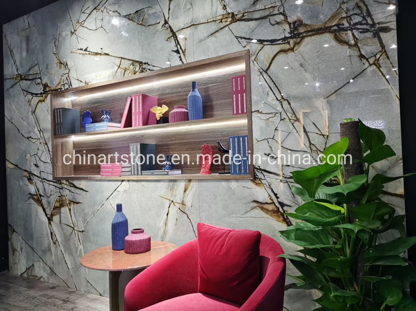 Nature Quartzite Marble Granite Stone Roma Blue Slab for Wall and Floor Decoration