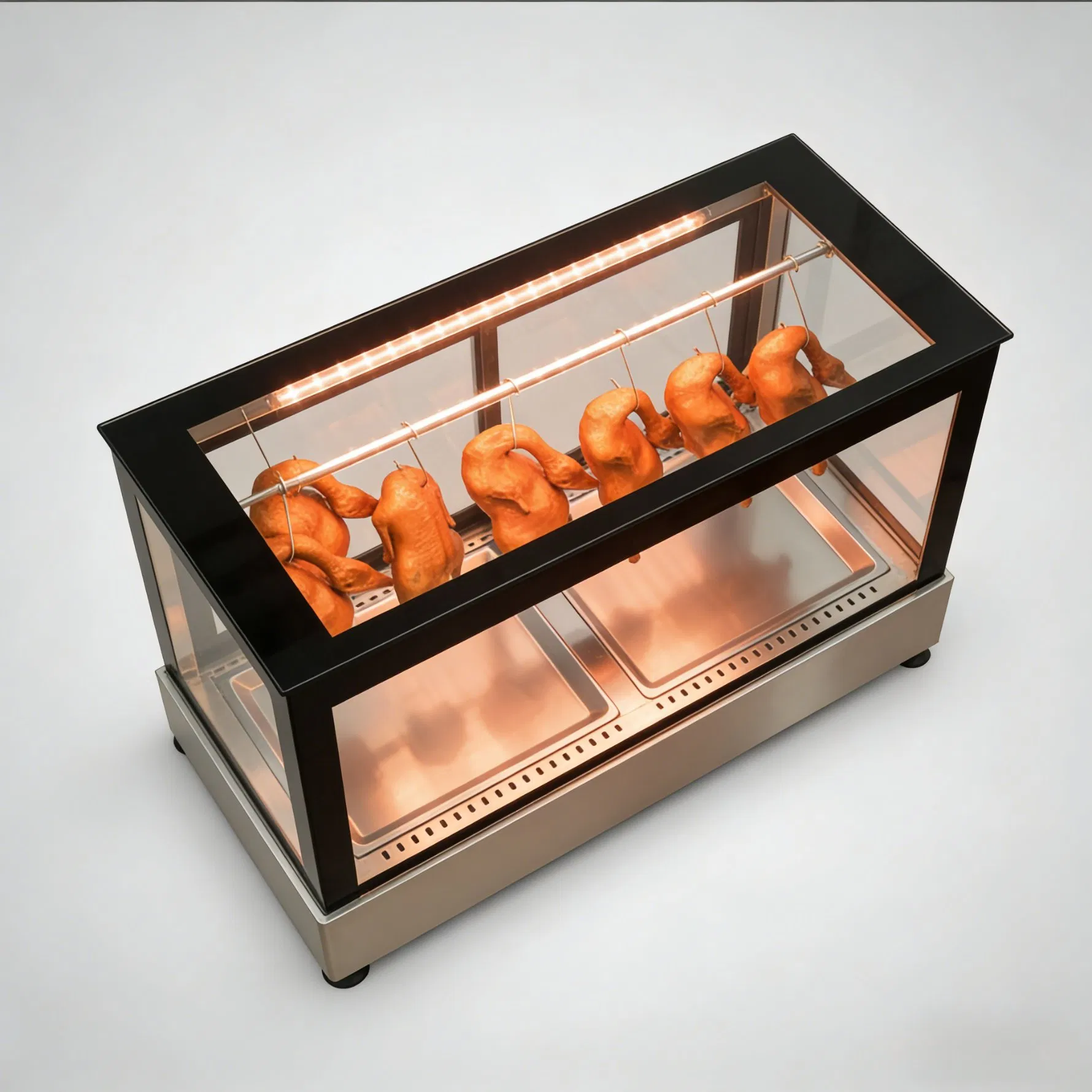 Glass Door Roast Duck Display Cabinet for Chinese Restaurant