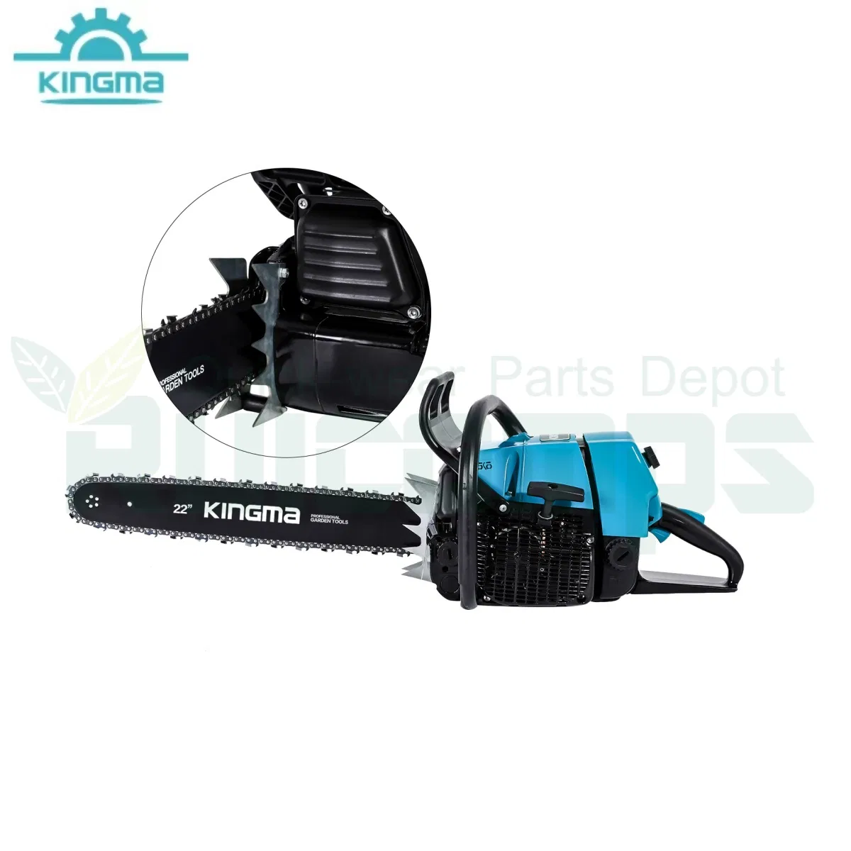 Kingma Kms660 (MS 660) Magnum 91.6cc 2-Stroke Professional Gas Chainsaw with 25" Bar for Heavy-Duty Logging