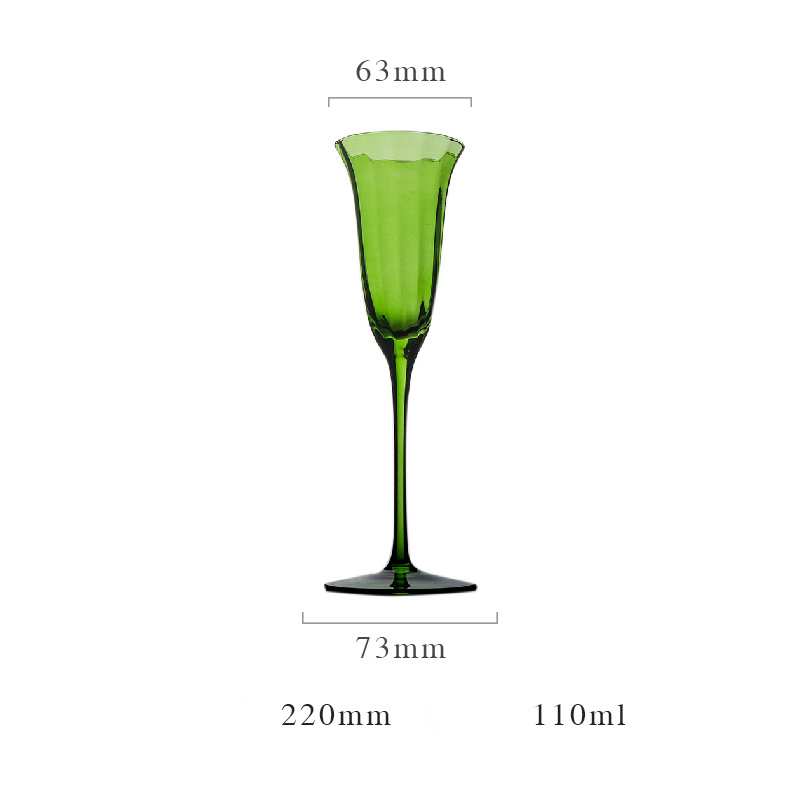 Retro Minority Green Goblet Medieval Red Wine Cup Champagne Red Wine Goblet Shot Glass