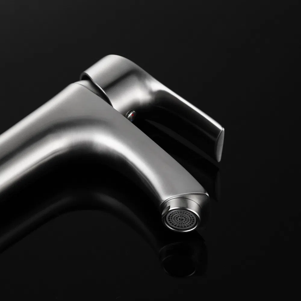 Смеситель для раковины из нержавеющей стали, черный никель