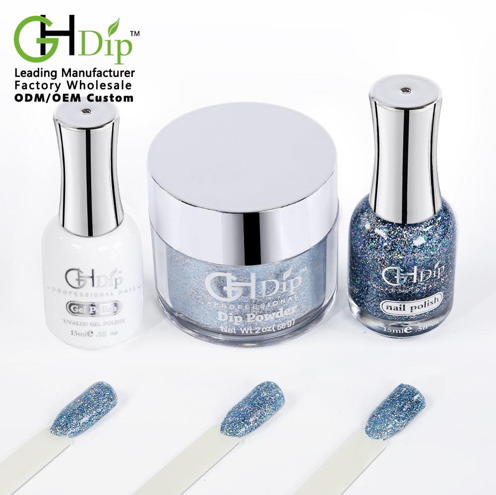 Nail Beauty System Color Match 3 in 1 Match Acrylic Nail Glitter Dipping Powder