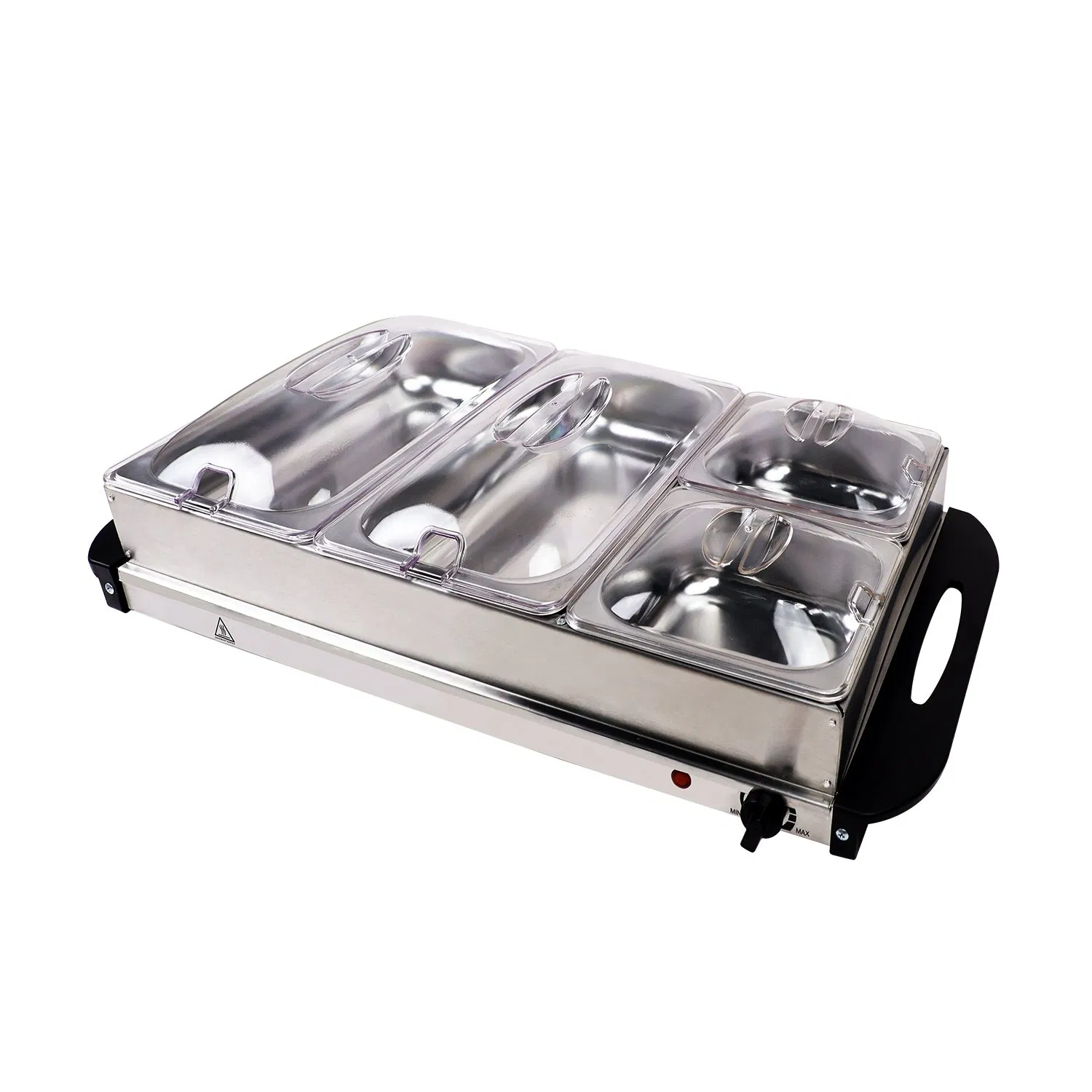 Stainless Steel Buffet Warming Stove, Electric Heating Buffet Stove, Visible Flip-Top Cover, Hotel Buffet Breakfast Set