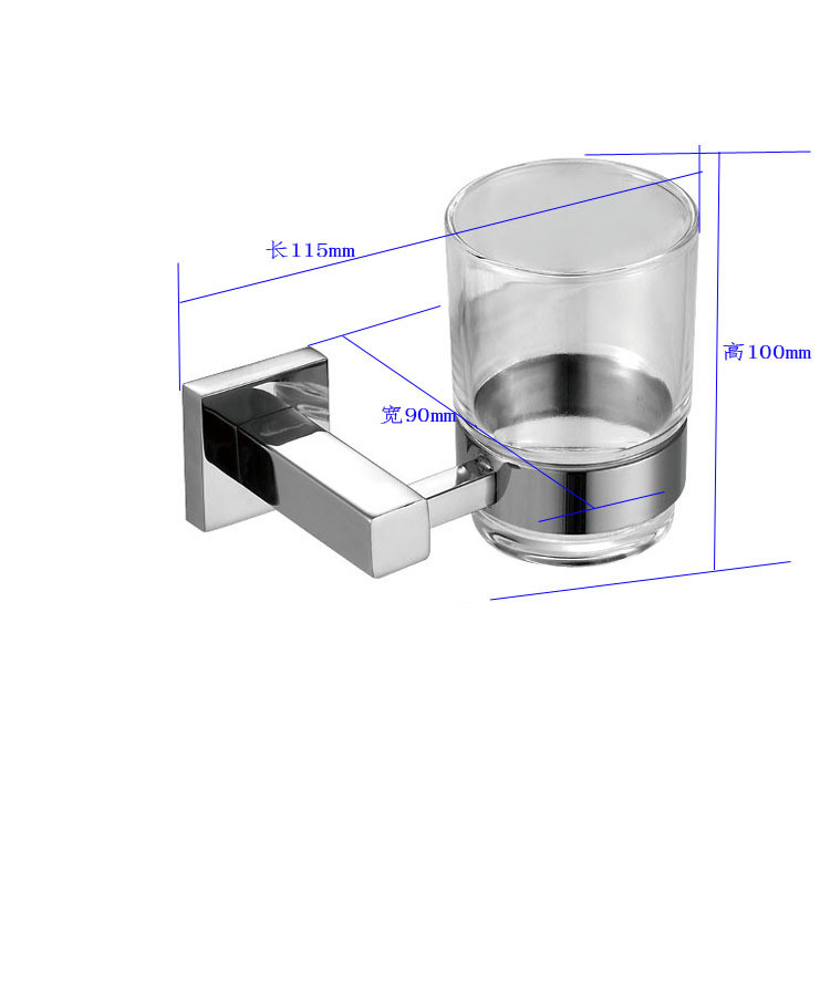 Bathroom Accessories 304 Stainless Steel Toothbrush Holder Tumbler Holder Glass Cup Holder