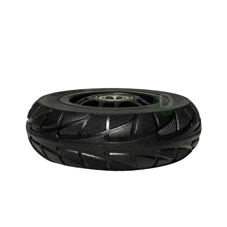5-Inch Medium-Duty Solid Rubber Casters, Non-Slip and Wear-Resistant Rubber Wheels, Suitable for Shopping Carts, Trolleys, Toolboxes, etc.