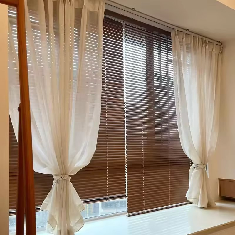 Factory Wholesale Wood Slat Blinds Components PVC and Wooden Blinds for Windows