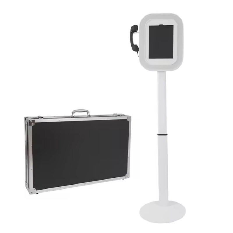 2025 Portable iPad Audio Guestbook Phone Video Guest Phone Book White iPad Photo Booth with Microphone for Wedding Party