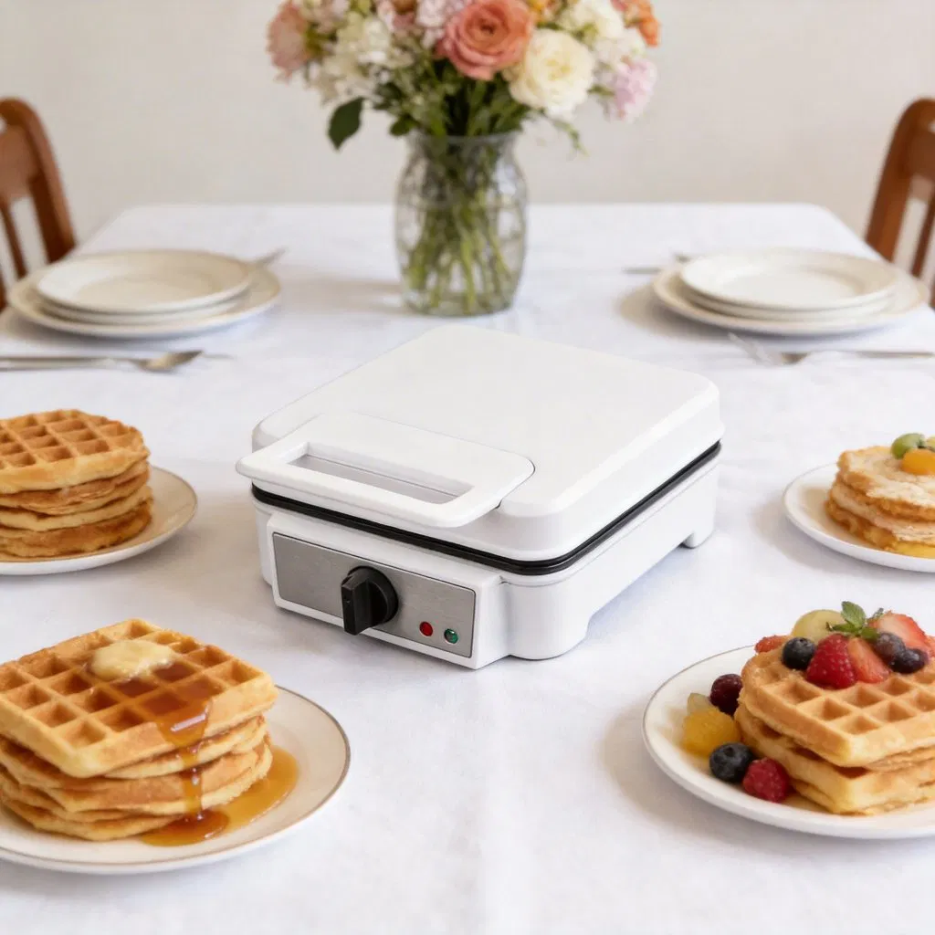 750W Effortless 4-Slice Belgian Waffle Maker for Delicious Mornings Ub-828f