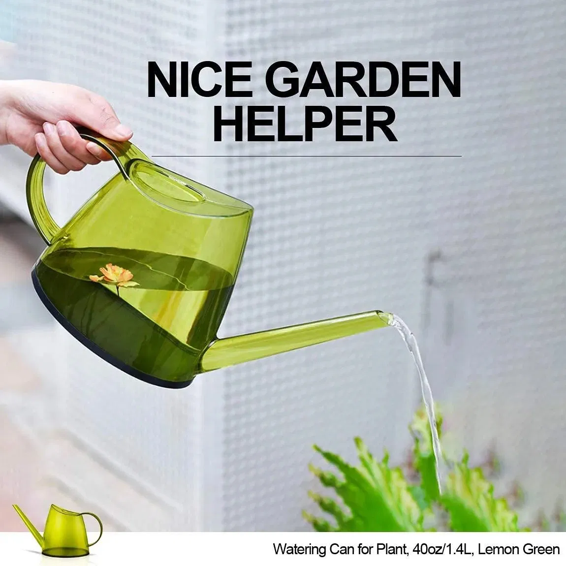 Best Selling Small 1.4L Plastic Long Spout Watering Can/Pot/Kettle Durable Garden Watering Spray Tools for Herbs
