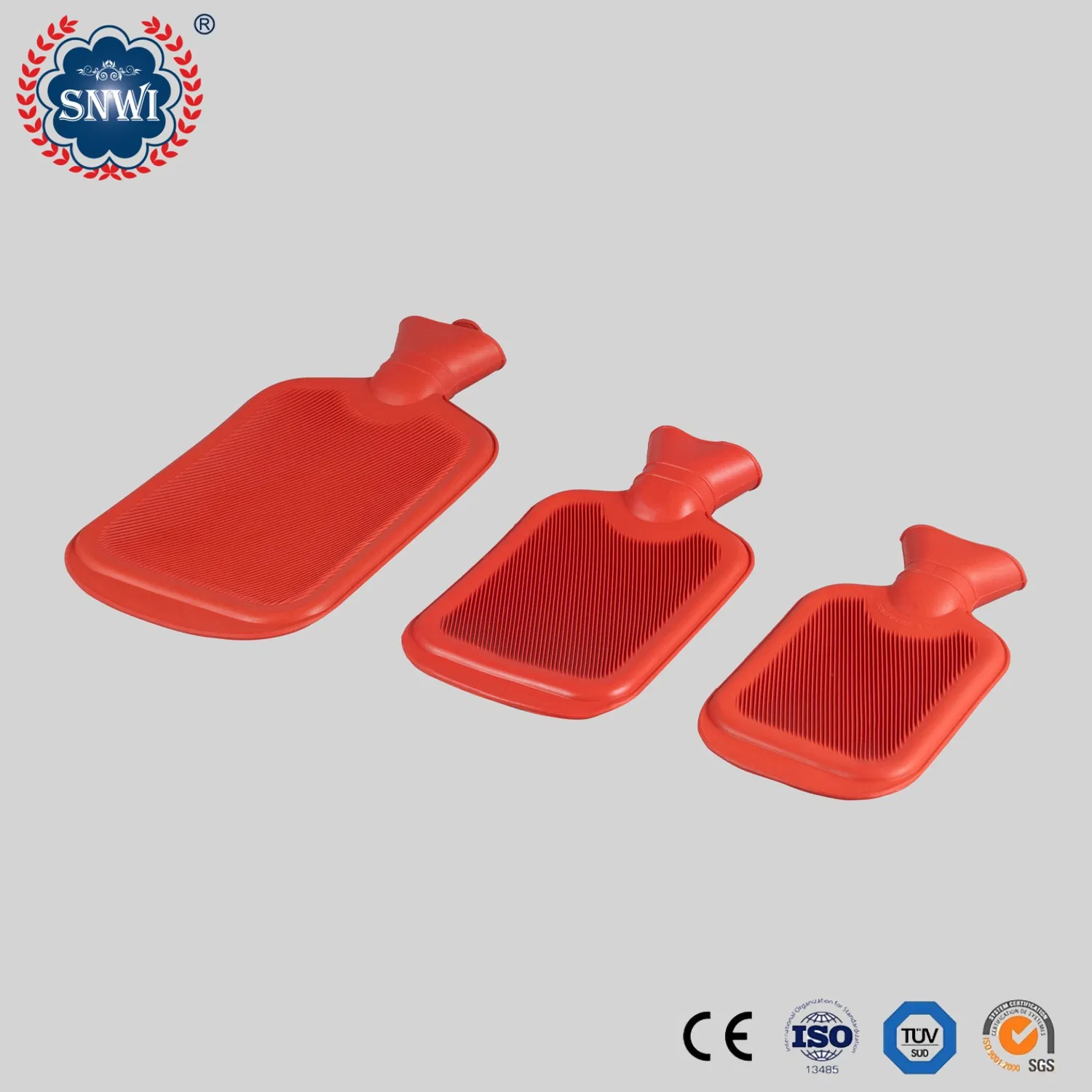 Medical PVC Natural Rubber Hot Water Bottle (Bag) with BS Standard