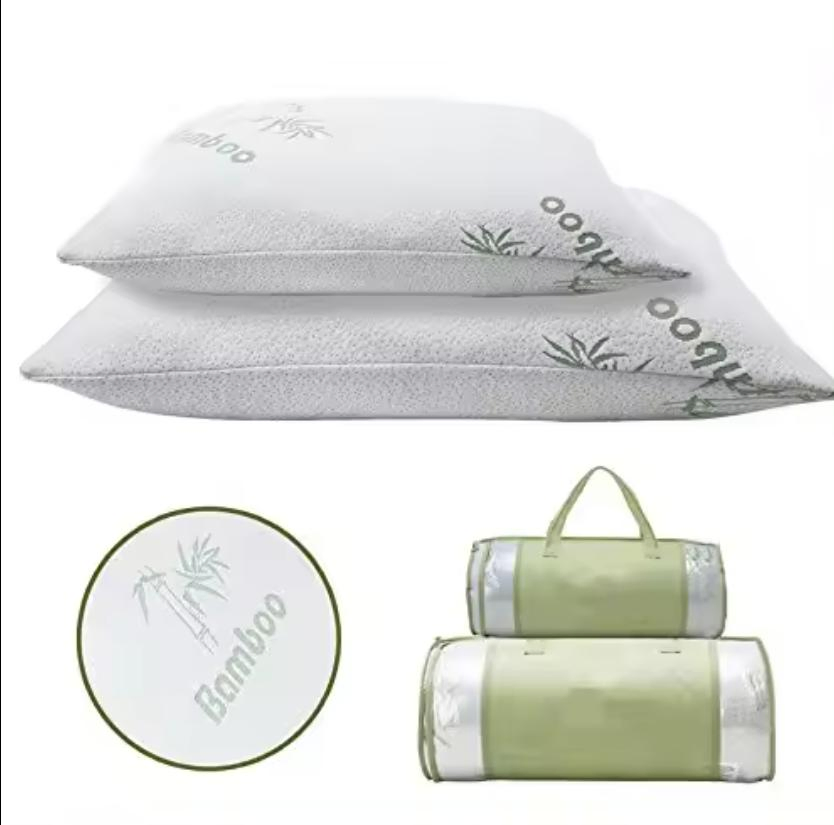 Shredded Memory Foam Bamboo Pillow with Washable, Bamboo Cover