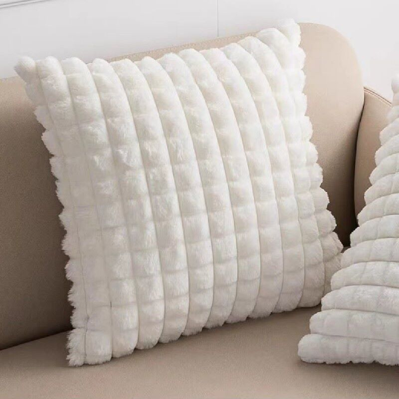 Polyester Cutting Faux Rabbit Fur Cushion of Pilloww Seat Throw Wholesale Cover
